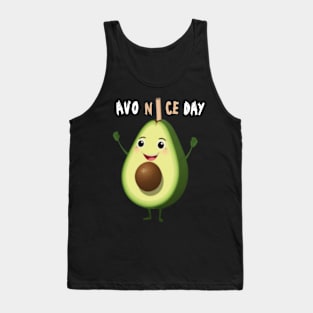 Cheerful Avocado Holding 'Avo Nice Day' T-Shirt Tank Top